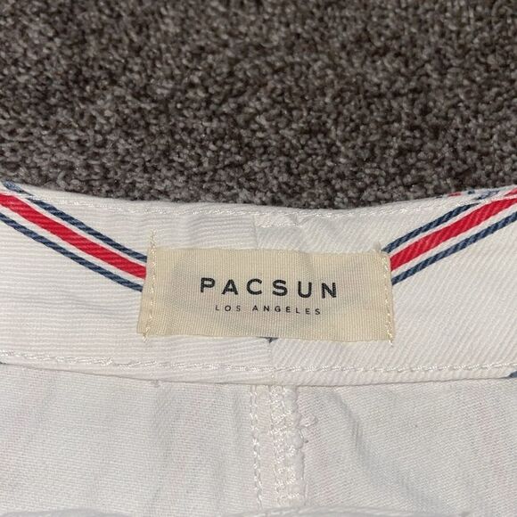 NWT PacSun Los Angeles Shorts Women's 26 White Red Striped Mom Shorts Pockets. - Picture 5 of 12